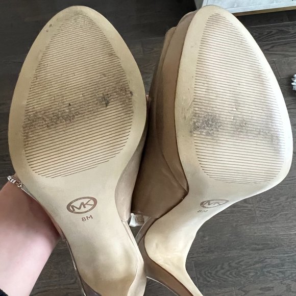 MICHAEL Michael Kors Nude Patent Slingback Pumps - Picture 6 of 7